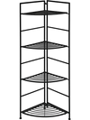 4 Tier Folding Metal Shelf Plant Stand Storage Open Shelf Corner Display Rack