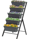 5-Tier Raised Garden Bed with Water Drainage for Flowers Vegetables
