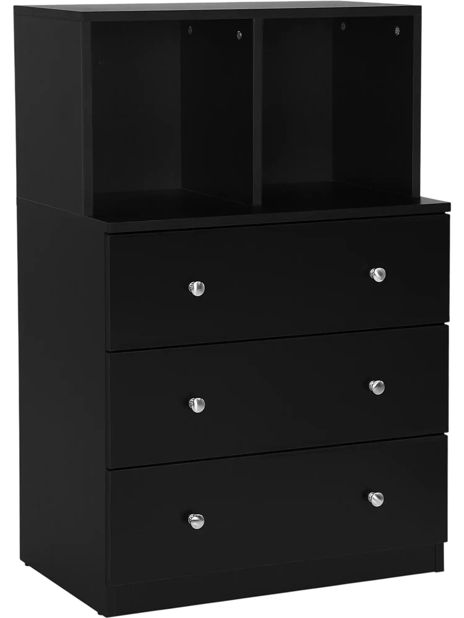 Costway 3 Drawer Dresser Storage Chest with Cubbies 25430961 New