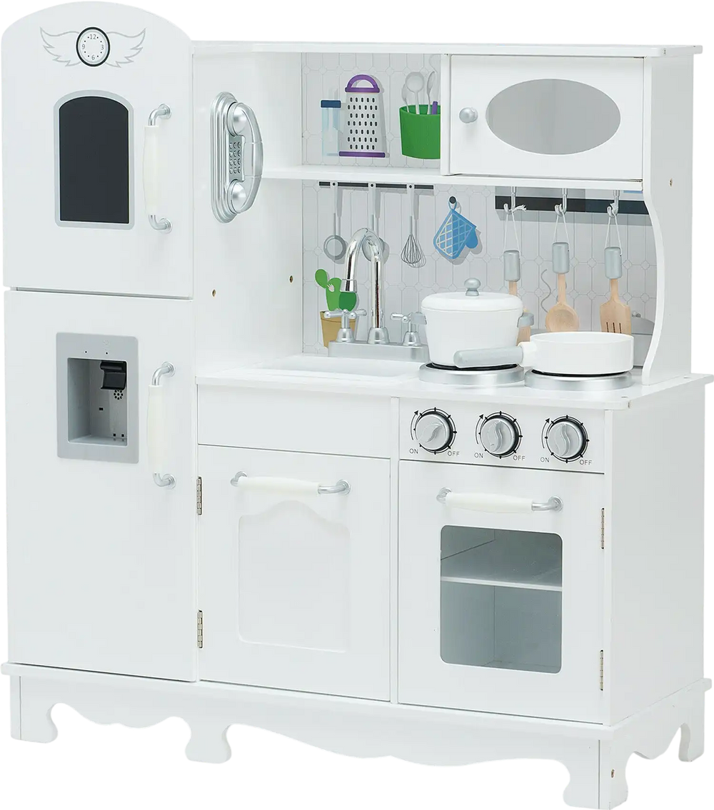 Kitchen Pretend Play Cookware Set Toys for Kids with Water Dispenser