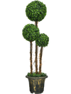4 Feet Artificial UV Resistant Topiary Triple Ball Tree Plant
