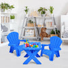 3-Piece Plastic Children Table Chair Set-Blue - Gallery View 1 of 12