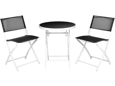 Costway 3-Pc Patio Folding Bistro Set Balcony Outdoor 03965248 New