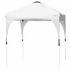 Height adjustable 6.6 x 6.6 FT white pop-up canopy tent with heavy-duty frame, ideal for outdoor shade and activities.