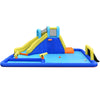 Colorful 6-in-1 inflatable water slide jumping house with slides and splash area, perfect for summer fun for kids.