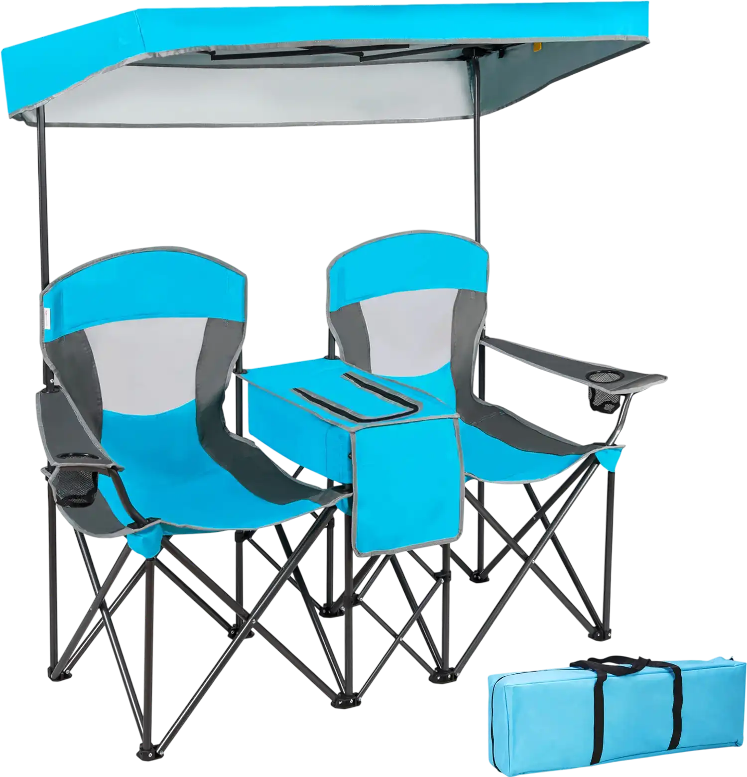 Costway Portable Folding Camping Canopy Chairs w/ Cup Holder 70859361 New