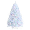 Iridescent white 6ft artificial Christmas tree with 792 branch tips, perfect for festive home or office decoration.