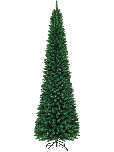 Costway Artificial Slim Pencil Christmas Tree Metal Stand 56483920 New