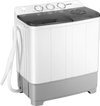 Portable 2-in-1 washing machine with 22lbs capacity, adjustable timer, and twin tub design for efficient washing and.