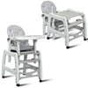 3-in-1 baby high chair in gray with adjustable seat and removable trays, perfect for ages 6 months to 8 years.