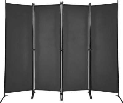 Costway 5.6' 4-Panel Room Divider Steel Frame 42183697 New