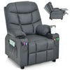 Kids Recliner Chair with Cup Holder and Footrest for Children-Gray - Gallery View 1 of 12