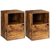 Set of 2 Nightstands Side End Table for Living Room-Brown - Gallery View 1 of 11