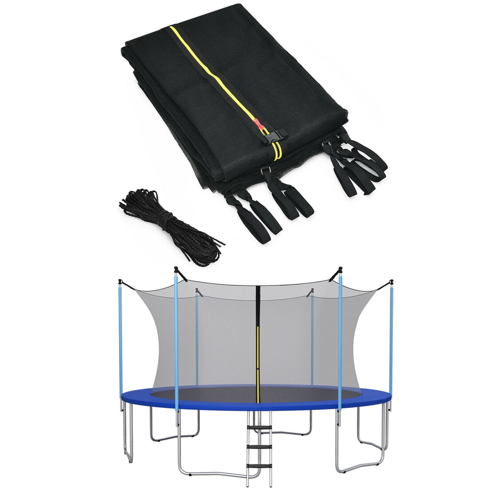 Replacement weather-resistant trampoline safety enclosure net, 8 ft, made of durable PE material for high security.