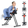 Foldable adjustable core abdominal trainer with LCD display, featuring padded handrails and three resistance levels for.