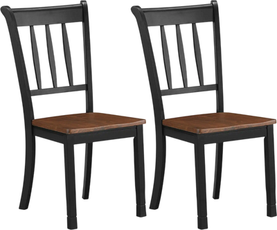 Costway 2-Pc Whitesburg Spindle Back Wood Dining Chairs 67819342 New