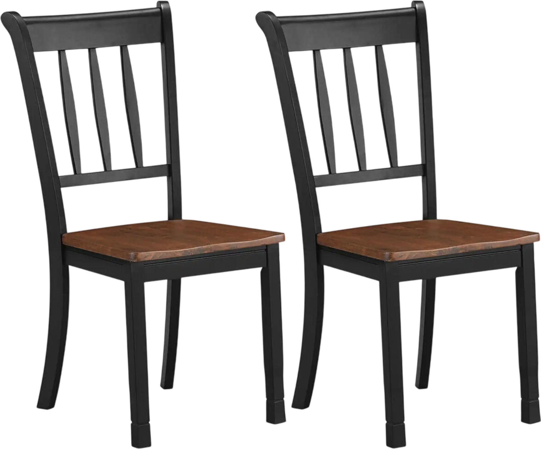 Costway 2-Pc Solid Wood Spindle Back Dining Chairs 67819342 New