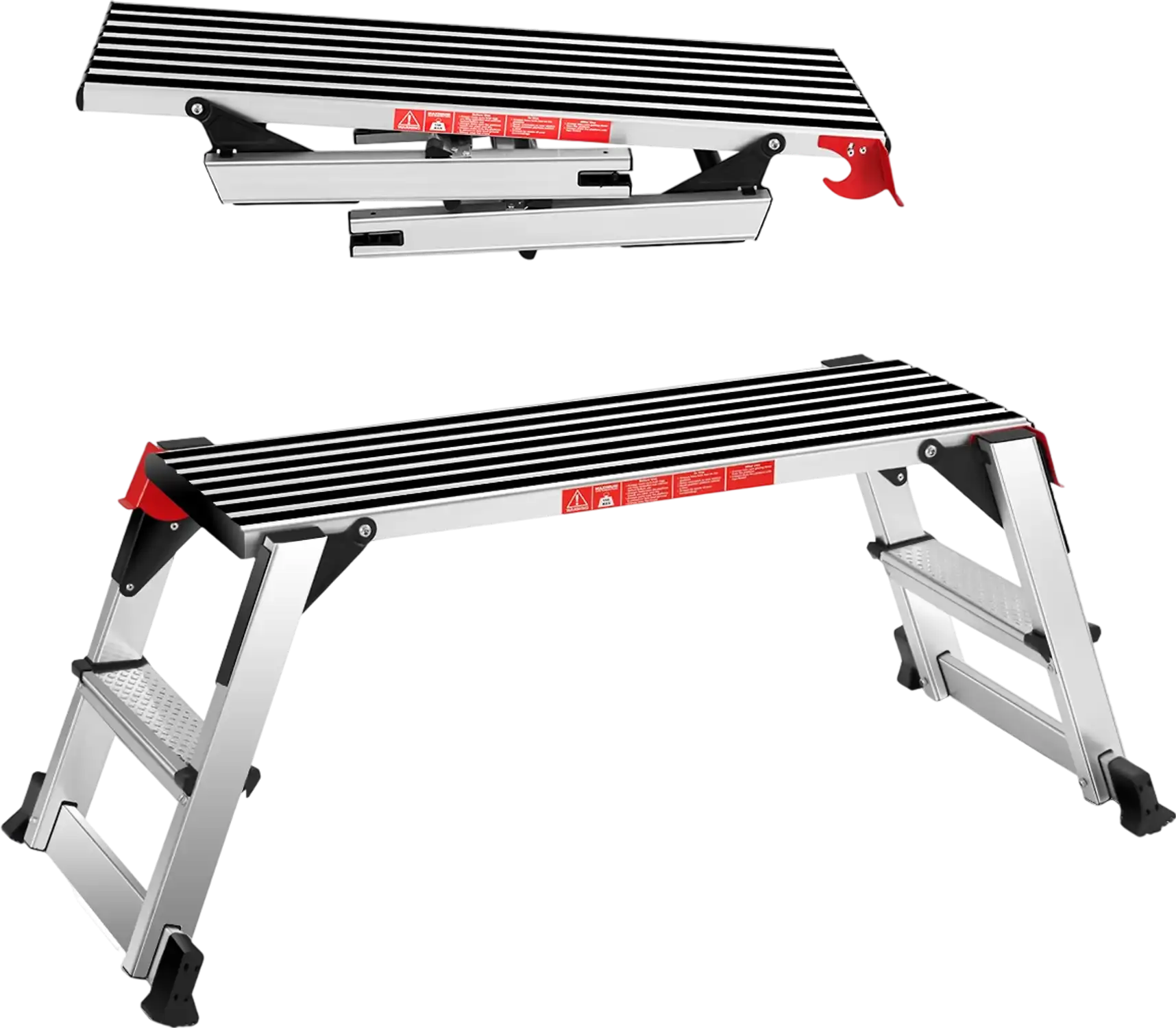 Costway Aluminum Folding Non-slip Drywall Step Stool Ladder 330 lbs 48157260 New