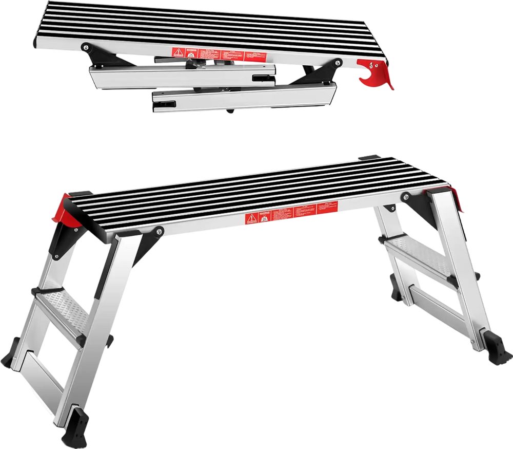 330 lbs Aluminum Folding Non-slip Drywall Step Stool Ladder