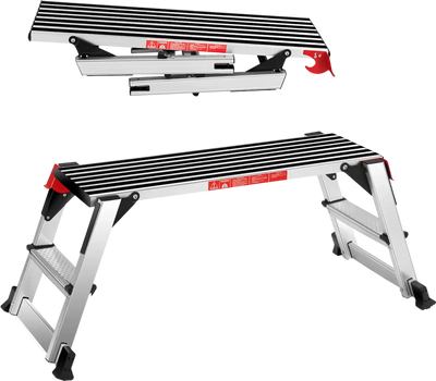 Costway Aluminum Folding Non-slip Drywall Step Stool Ladder 330 lbs 48157260 New