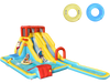 7-in-1 Inflatable Dual Slide Water Park Bounce House Without Blower
