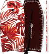 41-inch lightweight surfboard with a colorful floral design, featuring an EPS core and safety leash for kids and adults.