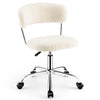 Sherpa office chair with adjustable height, chrome base, and rolling casters for versatile use in any room.