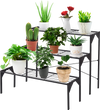 Outdoor 3 Tier Metal Plant Stand with Heavy Duty Rack for Multiple Use