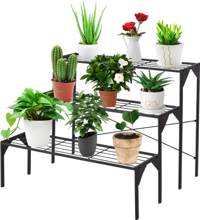 Costway 3-Tier Metal Plant Stand Heavy Duty Display Rack 92780563 New