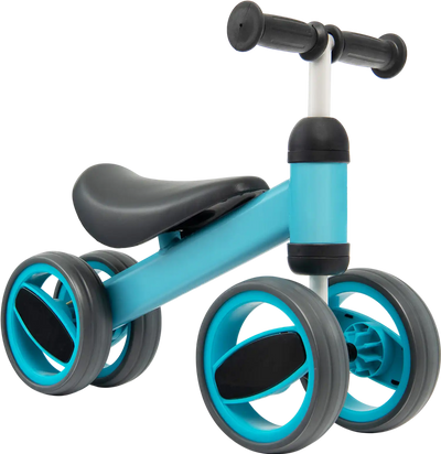 Costway 4-Wheel Baby Balance Bike Toy Blue 81962045 New