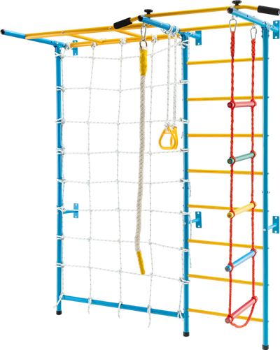 Costway 7-in-1 Kids Indoor Gym Playground Swedish Wall Ladder Slide 04635721 New