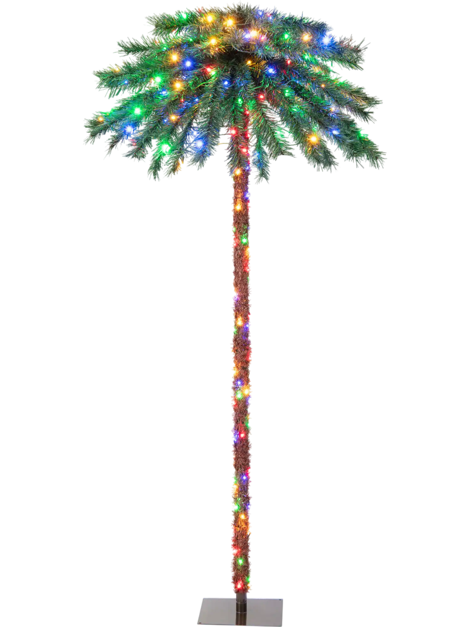Costway 6' Pre-Lit Artificial Tropical Christmas Palm Tree 210 Multi-Color Lights 09412378 New