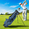 Golf Stand Cart Bag with 4 Way Divider Carry Organizer Pockets-Blue - Gallery View 1 of 10
