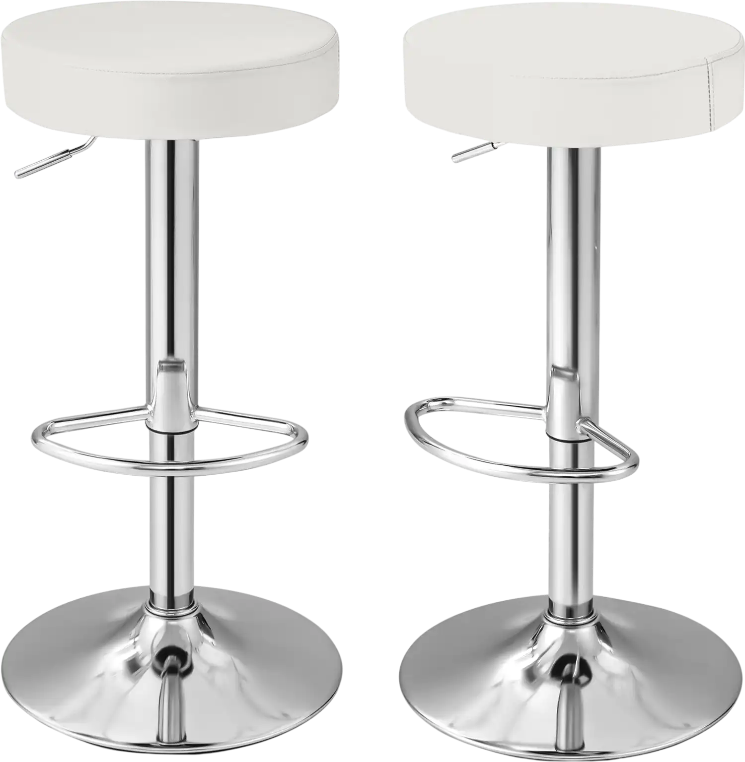 Costway Set of 2 Adjustable Swivel Round Bar Stools Pub Chairs 27430569 New