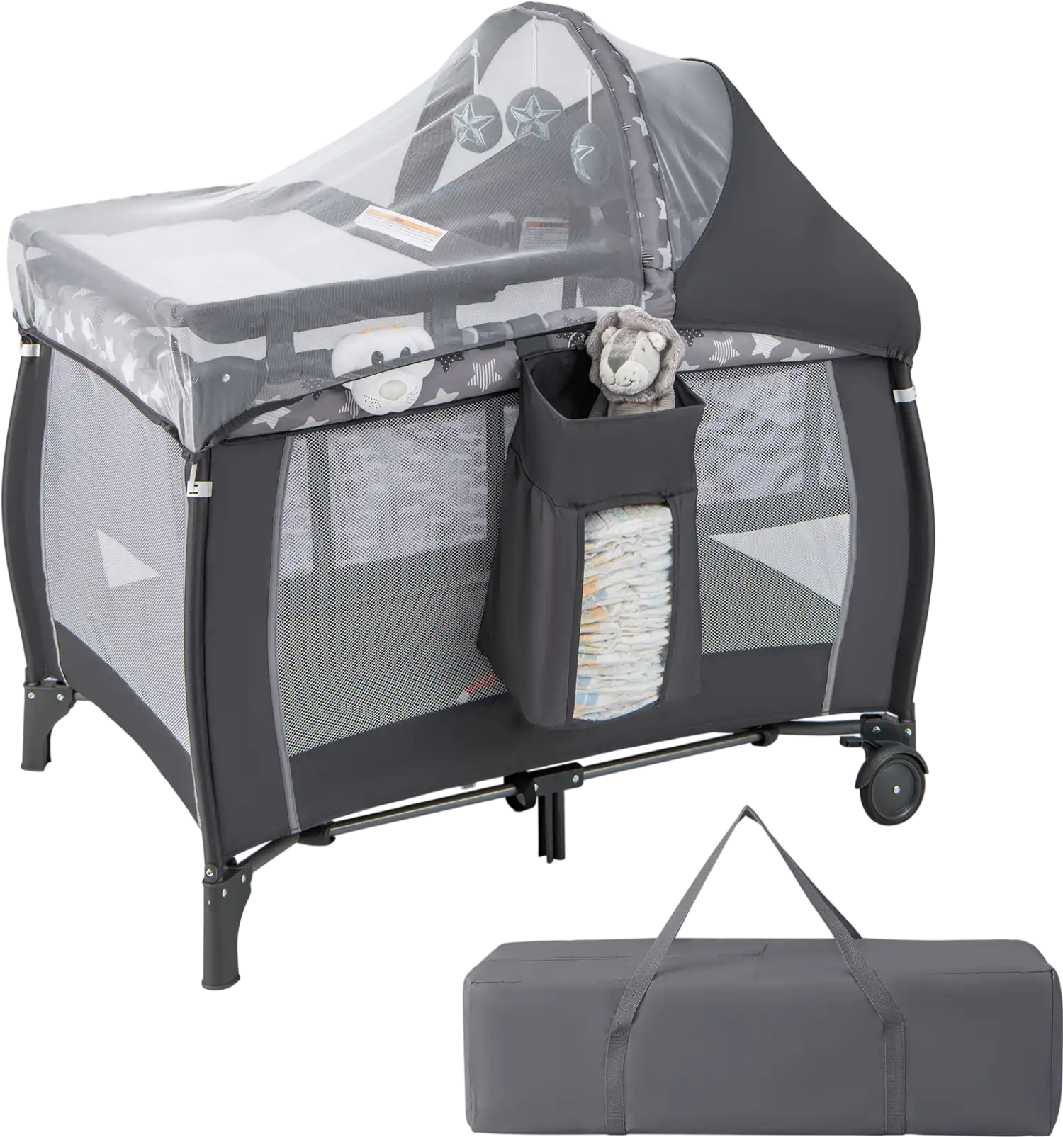 Costway 4-in-1 Baby Portable Nursery Center Travel Crib Playpen 73514286 New