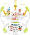 Baby activity center with adjustable height, 360° rotating seat, and interactive toys for endless playtime fun.