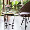 Outdoor Indoor Steel Accent Plant Stand Cobalt Table-Yellow - Gallery View 1 of 11