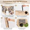 Pop-up screen house tent with mesh sidewalls, 11.5 x 11.5 ft, quick setup, ideal for outdoor activities with 6-8 people.