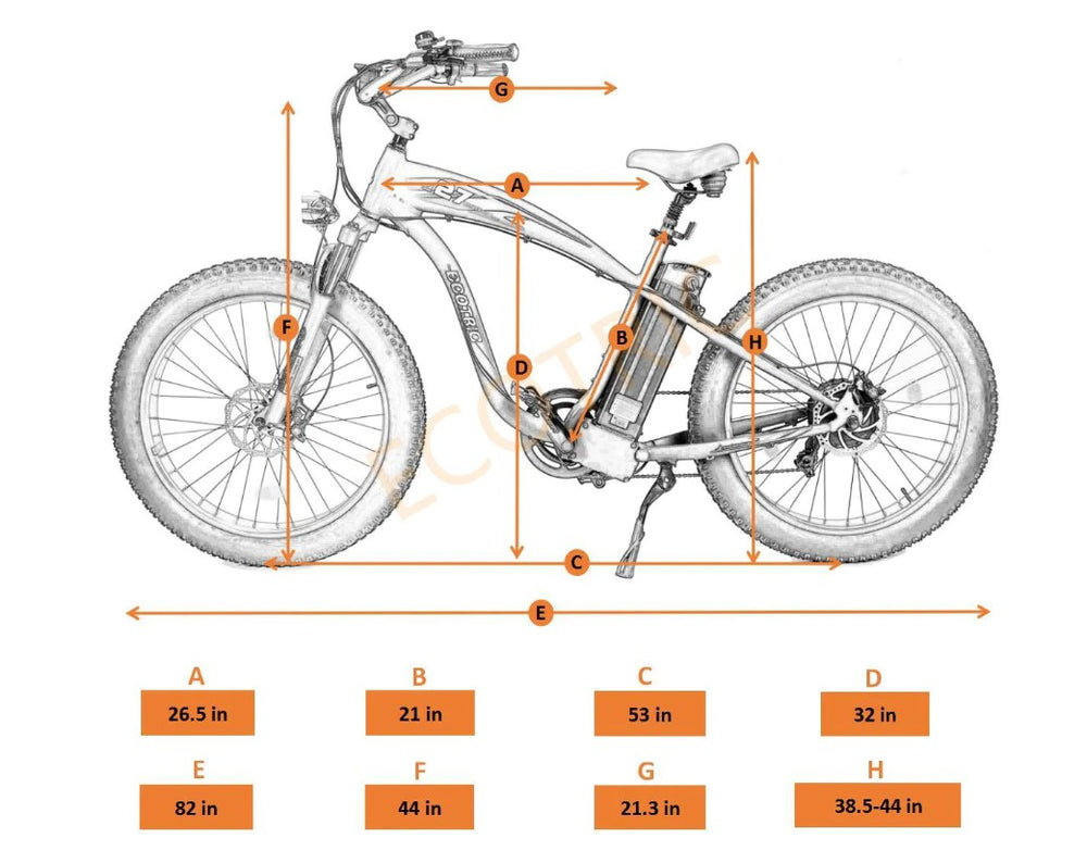 Ecotric Hammer E-Bike 48V 13AH 750W 20 MPH Fat Tire Beach Snow Bike New