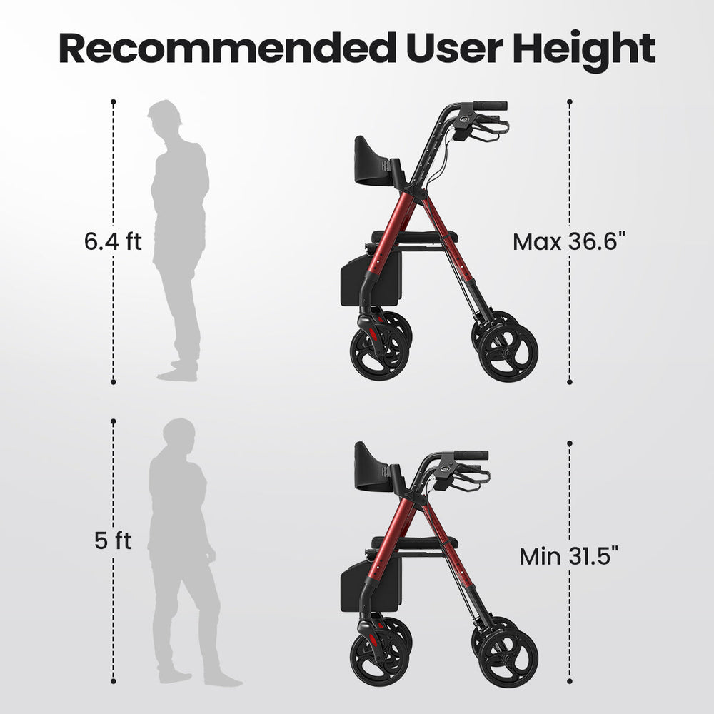 VOCIC Z21 Lightweight Rollator Walker