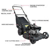 Powersmart DB8621SR 3-in-1 Foldable Self-Propelled Lawnmower 21'' 170cc Gas Black New