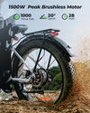 isinwheel U8 Ultra Electric Bike All-Terrain 1500W 28 MPH 105 Mile Range 48V New