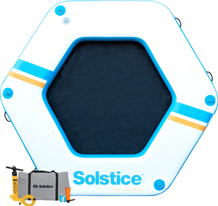 Swimline Solstice 38150 Inflatable Hex Mesh Dock 8'6