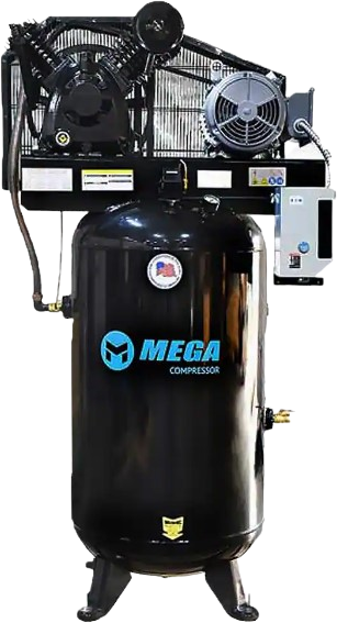 Mega Compressor MP-7580VM Air Compressor with Mag Starter 80 Gallon 7.5 HP 175 PSI Electric Start New