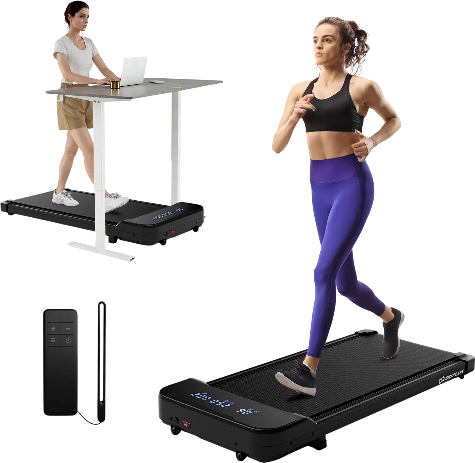 Costway 2.5HP Under Desk Treadmill Walking Pad Remote Control 39146827 New