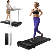 Under desk treadmill with remote control, 2.5HP motor, adjustable speed, and LED display for home or office use.