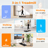 Under desk treadmill with remote control, featuring 2.5HP motor, 7-layer anti-slip belt, and compact design for home.