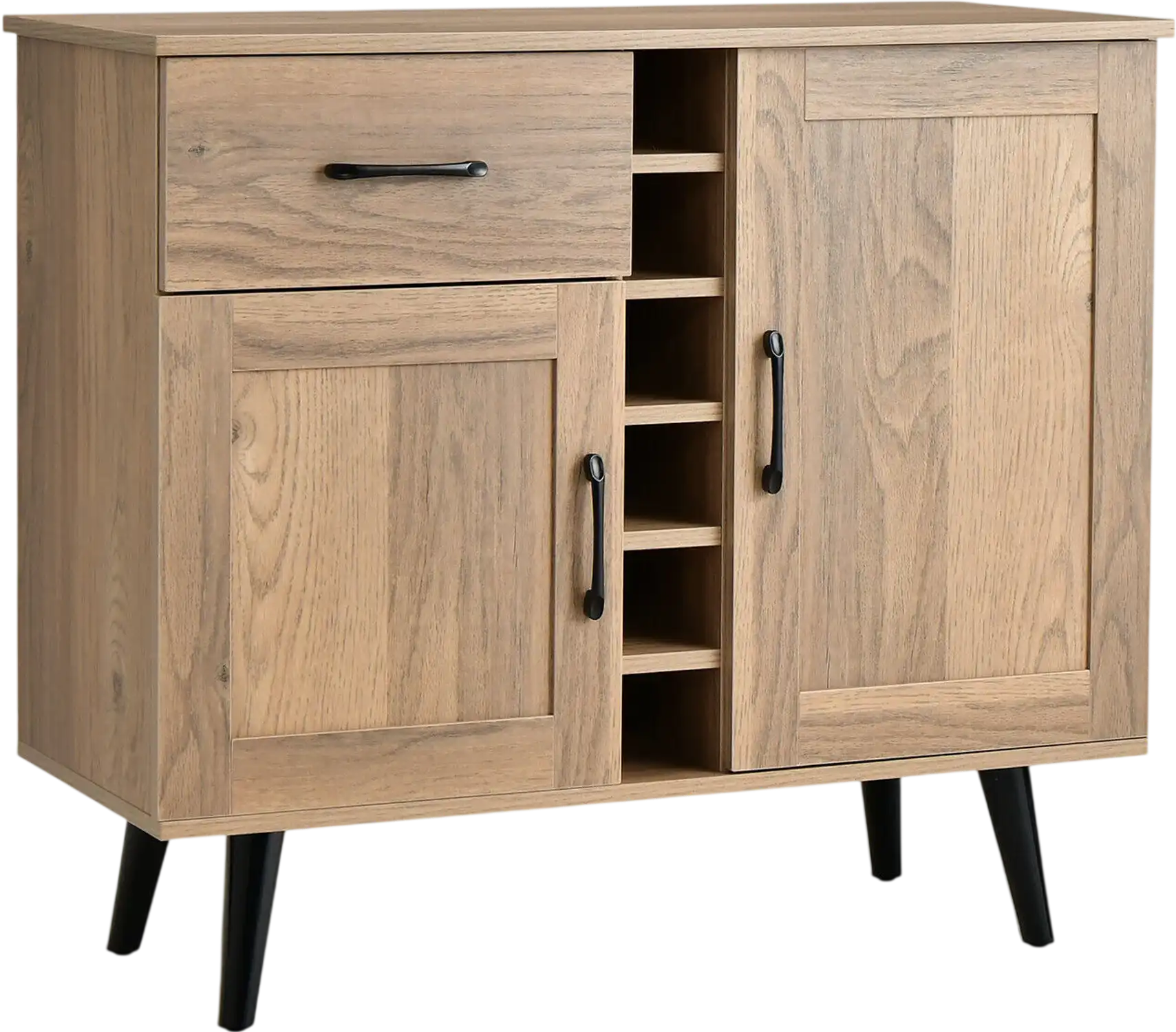 Costway Modern Wine Bar Buffet Cabinet w/ 6-Bottle Rack 37685129 New