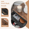 Close-up of the 2-drawer nightstand featuring removable fabric bins and easy-to-clean surface, perfect for stylish.