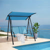 2-Seat Outdoor Canopy Swing with Comfortable Fabric Seat and Heavy-duty Metal Frame-Navy - Gallery View 1 of 10